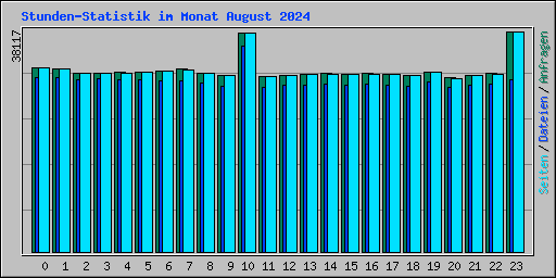 Stunden-Statistik im Monat August 2024