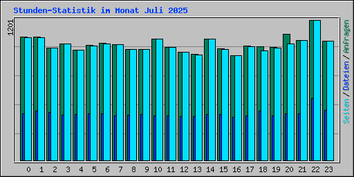 Stunden-Statistik im Monat Juli 2025